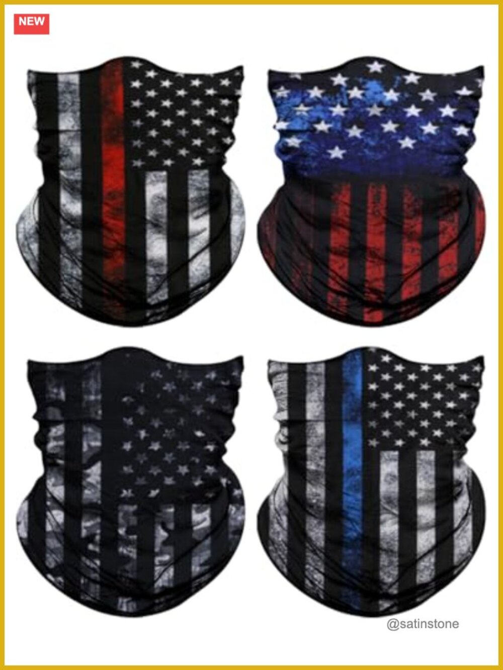 4 Pack Neck Gaiters for Men Women Face Mask Head Wrap Balaclava Bandana